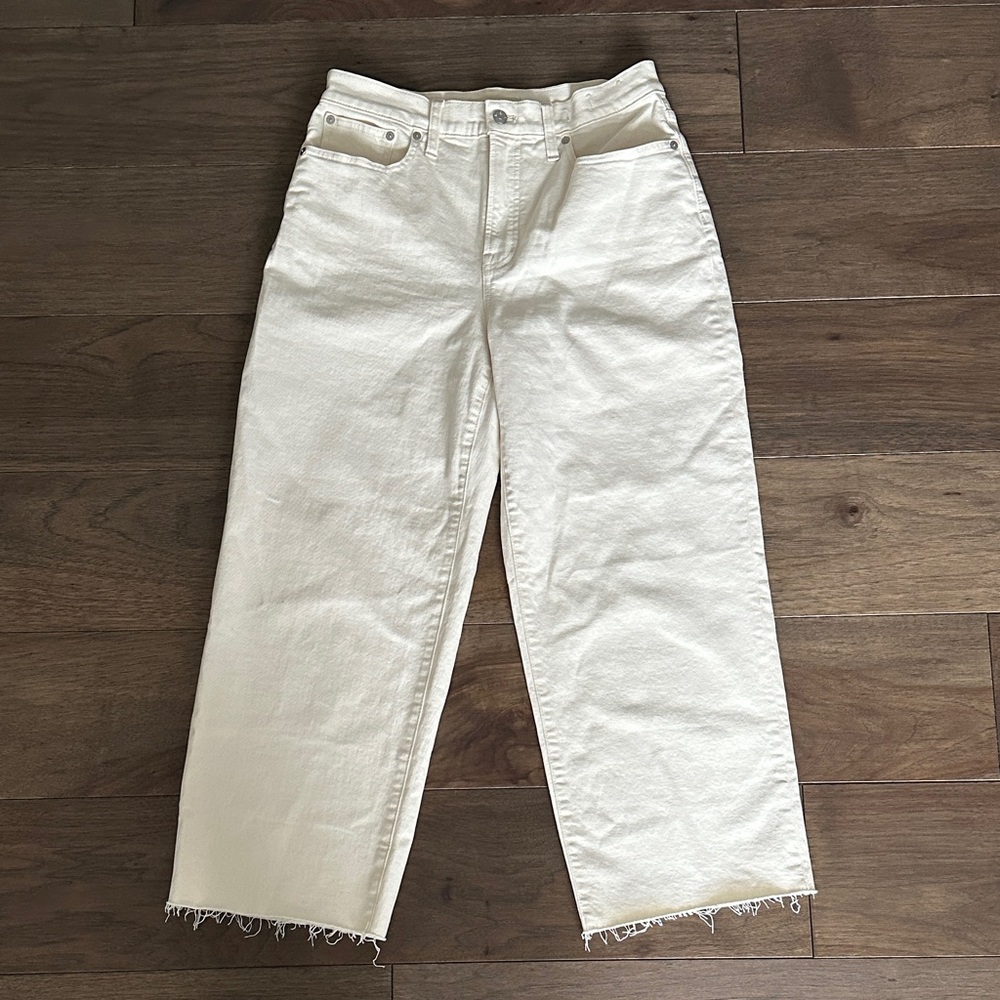Madewell The Perfect Vintage Wide-Leg Crop Jean, Ecru Jean, Vintage Canvas